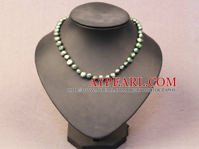 Collier de perles Simple Green Trendy Army Style naturel