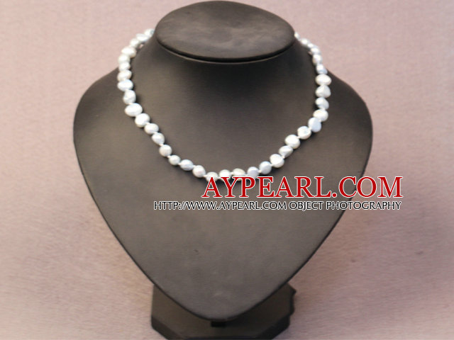 Enkelt trendy stil Natural Light Blue Potato Pearl Necklace