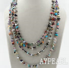 Multi Strands Multi Color Stone Chips Necklace