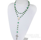 31.5 inces long style 6-8 aventurine rosary necklace