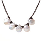 Fancy Stil Multi Color Freshwater Pearl Bryllupsutstyr halskjede