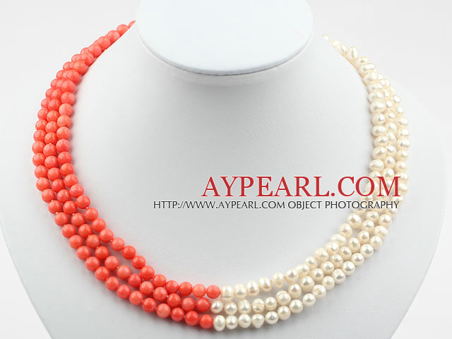 favorite 15,7 pouces 11-12mm ronde naturelle collier de perles blanches