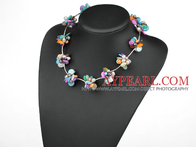 leur nacre multi necklace collier