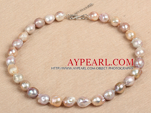 Style Classique naturel B Etat, Rose, Violet Collier de perles nucléaire