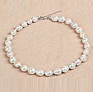 Wholesale Classic Style Natural B Grade White Nuclear Pearl Party Necklace
