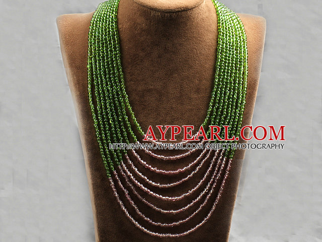 Simple Golden Strand Couleur Cylindre herbe Corail Forme et Brown collier de perles