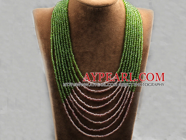 Enkelt Strand gyllen farge sylinderform Grass Coral og Brown Pearl Necklace
