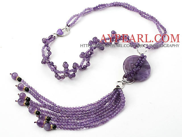 amethyst pearl necklace