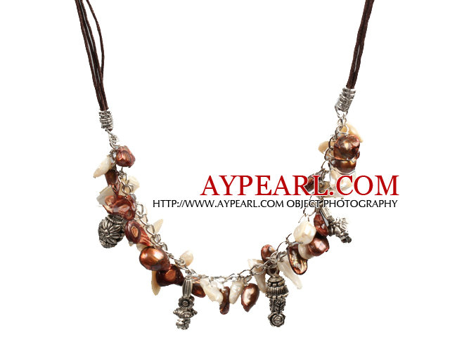 Elegant Tower Shape Cherry Quartz Beaded Strand Necklace With Moonight Clasp
