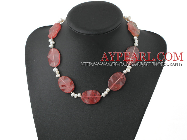 Collier quartz Cherry