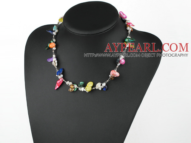 i perle de couleur simple necklace collier