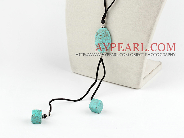 19.5 inches turquoise Y shaped necklace with lobster clasp