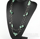 55,1 pouces de mode long collier de style aventurine