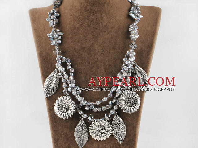 Favorit Wiedergeburt Perle Sonnenblume Charme Halskette