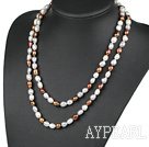 fashion long style 47.2 inches 9-10mm baroque pearl necklace