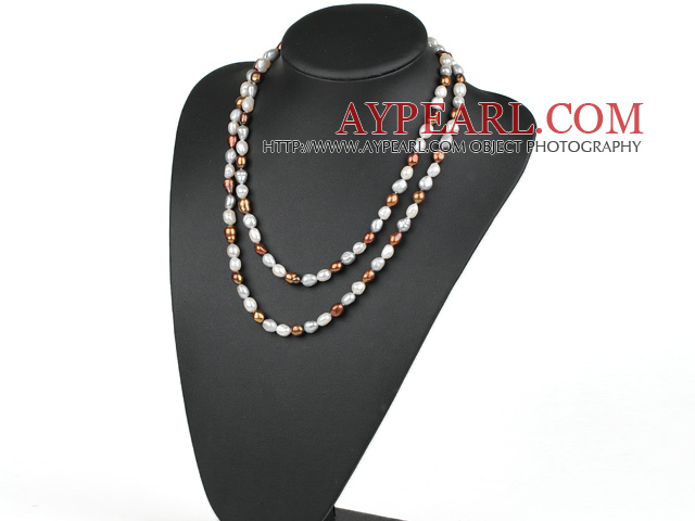 fashion long style 47.2 inches 9-10mm baroque pearl necklace