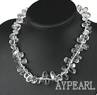 fantasy clear crystal necklace with toggle clasp