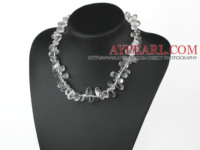 fantasy clear crystal necklace with toggle clasp