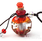 Simple Style Common Shape Colored Glaze Perfume Bottle Pendant Necklace (Color Random and The Thread Can Be Adjusted)