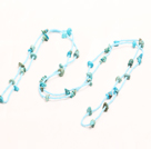 Fashion Style long Turquoise Blue Chips collier de perles