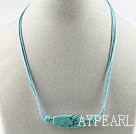 Wholesale 17.3 inches turquoise pendant necklace with extendable chain