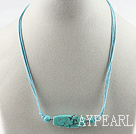 17.3 inches turquoise pendant necklace with extendable chain