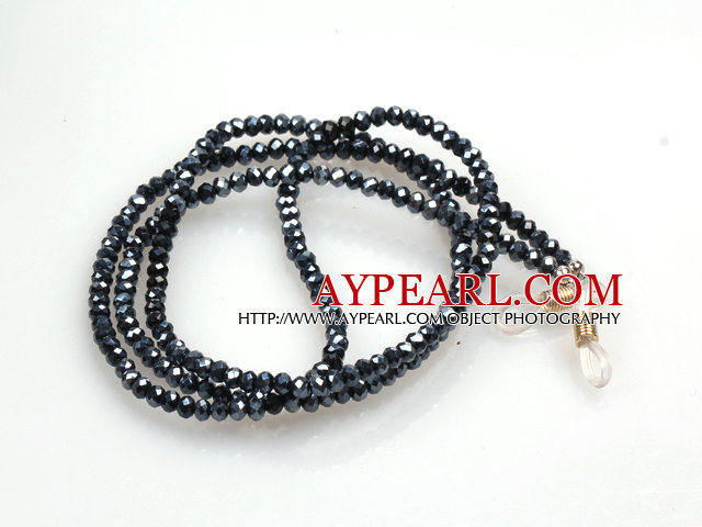 Nizza Simple Style Black Crystal Lanyards / Gläsernen Kette