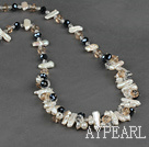 favourite pearl and crystal necklace with moonlight clasp