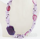Agate og Purple Jade Necklace