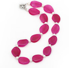 e et rose agate necklace collier agate