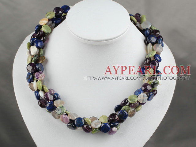 Verschiedene Multi Strand Multi Stone Necklace