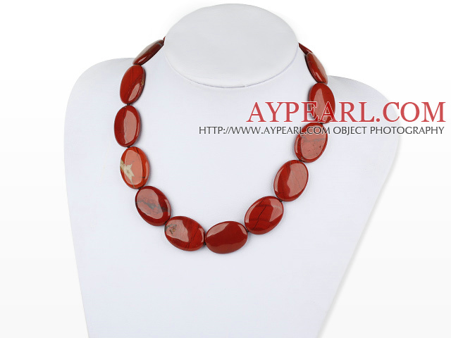 17.5 inches 20*30 red gem necklace with lobster clasp