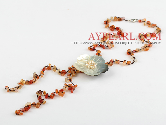 tte with shell flower clasp mit Schale Blume Spange