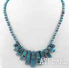 Nouveau Fan Design Forme Multi Color Taiwan turquoise Collier