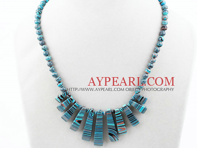 Nouveau Fan Design Forme Multi Color Taiwan turquoise Collier