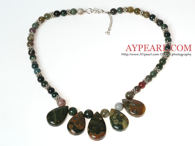 Classic Design indisk Agate Necklace 