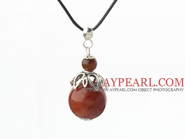 Classic Design Agate Pendant Necklace with Adjustable Chain