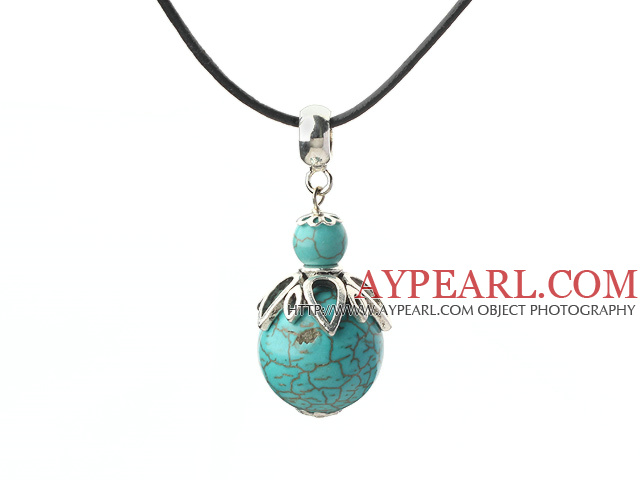 Clasic colier pandantiv Turquoise design cu lanţ reglabil