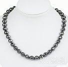 Classic Design 10mm Round Faceted A Grade Tungsten Steel Stone Beaded Necklace