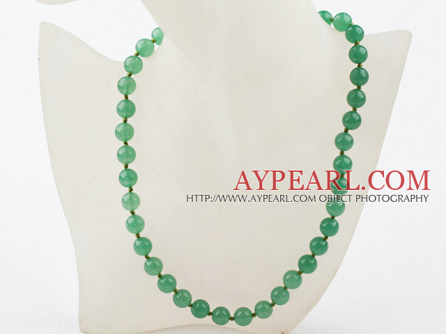 Classic Design 10mm Round Aventurine Beaded Necklace