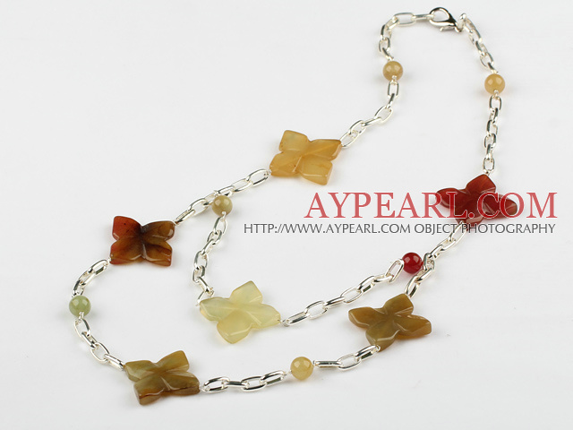 ee colored jade necklace tre fargede jade halskjede