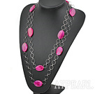 chat necklace with metal loops Halskette mit Metall-Schleifen