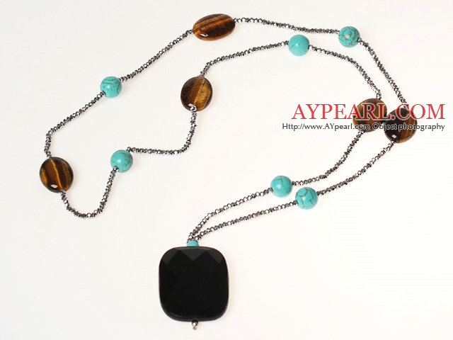 Classic Design Faceted Opal Crystal Graduated Necklace with Moonlight Clasp