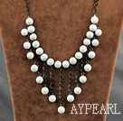 ά round white sea shell necklace στρογγυλό λευκό κολιέ κοχύλι