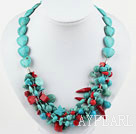 multi strand colorful stone and crystal necklace with lobster clasp