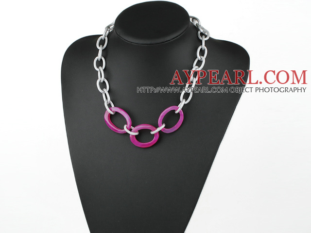 pink agate necklace rosa agat halsband