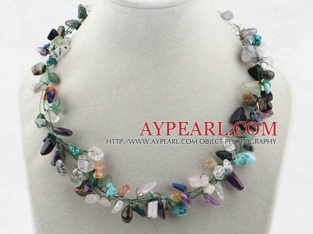 Assorted Multi Crystal and Multi Stone Necklace