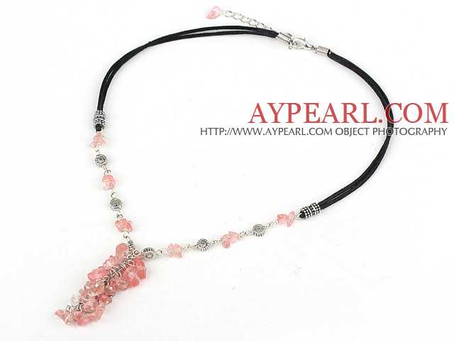 lovely quartze necklace with extendable chain