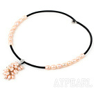 7-9mm collier de perles roses