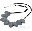 20*25mm grinding stone necklace with lobster clasp